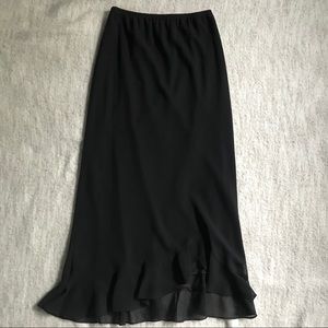 Black Skirt with Ruffles